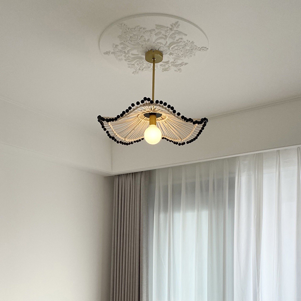 Retro Handmade Rattan Art Lamp Southeast Asian Style Pendant Light-labpiecesign