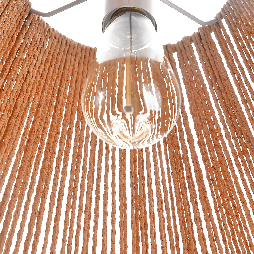 Bohemian Style Hemp Rope Pendant Light For Kitchen