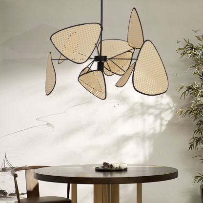 Japanese Rattan Hanging Light Retro Light Fixture-labpiecesign