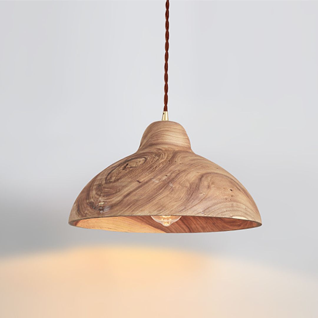 Japanese modern minimalist dining table bar wooden pendant lamp solid wood lamp-labpiecesign