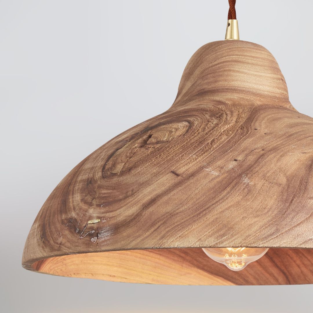 Japanese modern minimalist dining table bar wooden pendant lamp solid wood lamp-labpiecesign