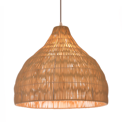 Wabi sabi Rattan Umbrella Shape Woven Pendant Light Lampshade-labpiecesign