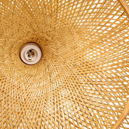 Asian Decor Bamboo Handmade Woven Hanging Lights Pendant Lamp-labpiecesign
