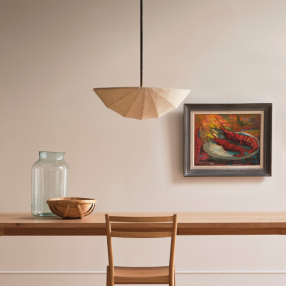 Japanese Linen Creative Burlap Pium Pendant Light-labpiecesign