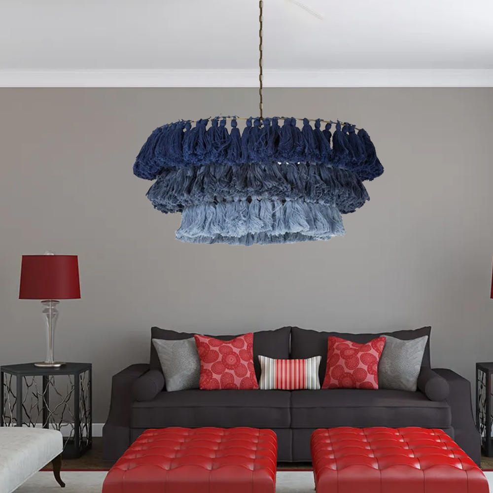 Modern Hand-Woven Rope Pendant Light European-Style Creative Home Decoration