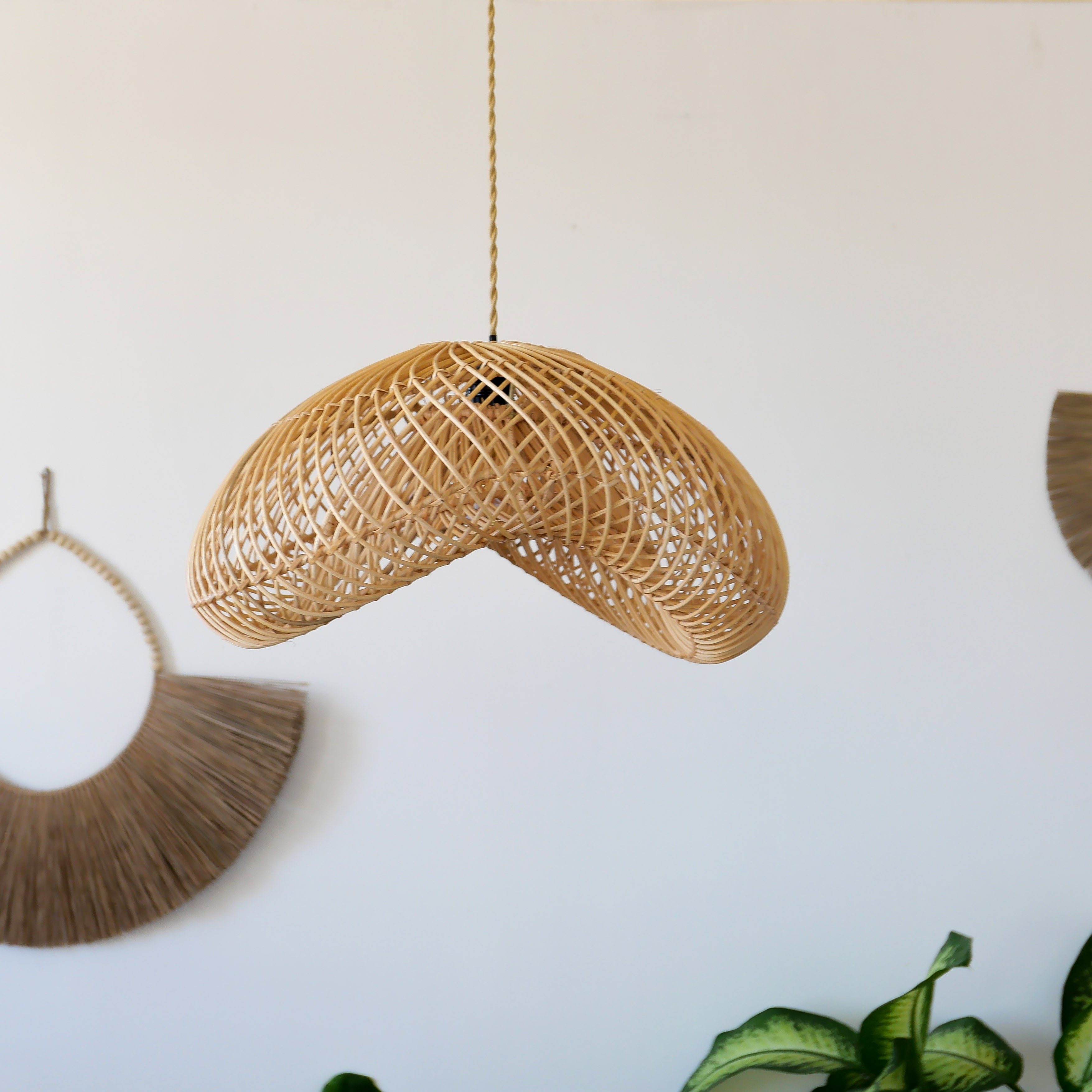 Handmade Bamboo Chandelier Vintage Rattan Pendant Light