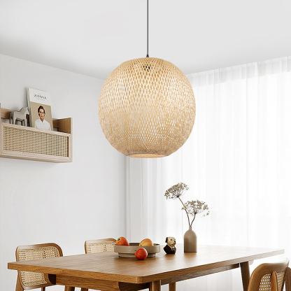 Bamboo Woven Chandeliers Decorative Pendant Lampshades-labpiecesign