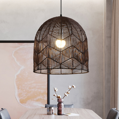 Handmade Basket Rattan Pendant Light Shades For Living Room-labpiecesign