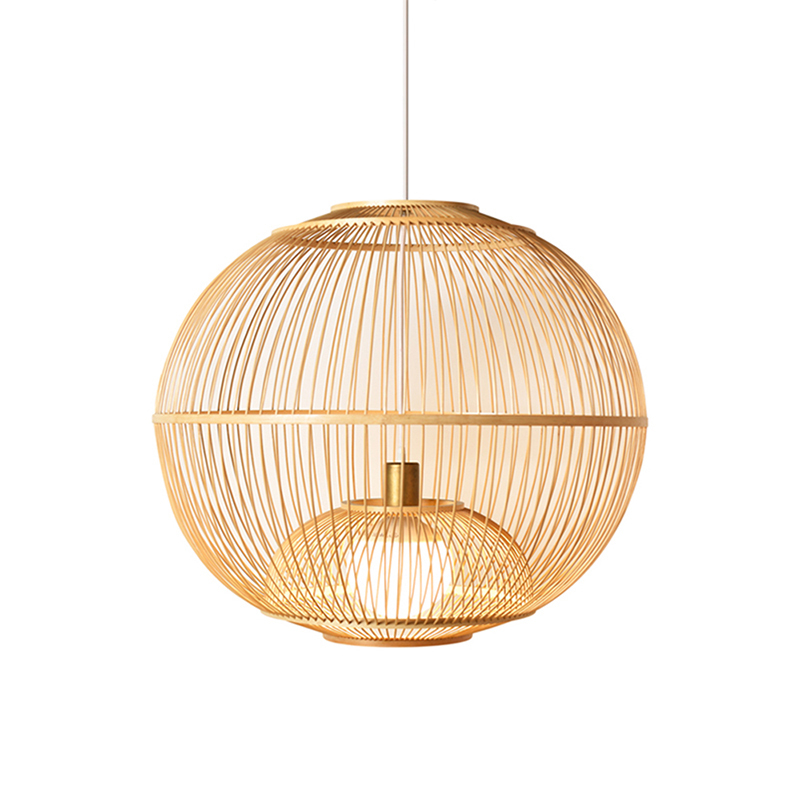 [ SHIPPING WITHIN 24H] Traditional Bamboo Pendant Artistic Suspension Luminaire Wa Hanging Light Fixture Country Crafts