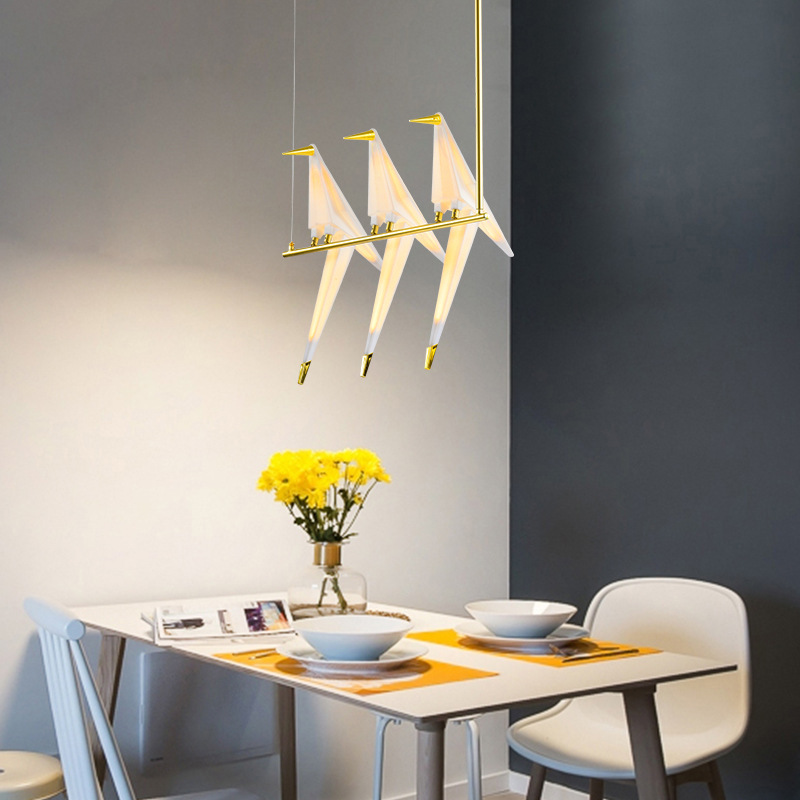 Nordic Creative Paper Cranes Ceiling Light Origami Bird Pendant Lamps