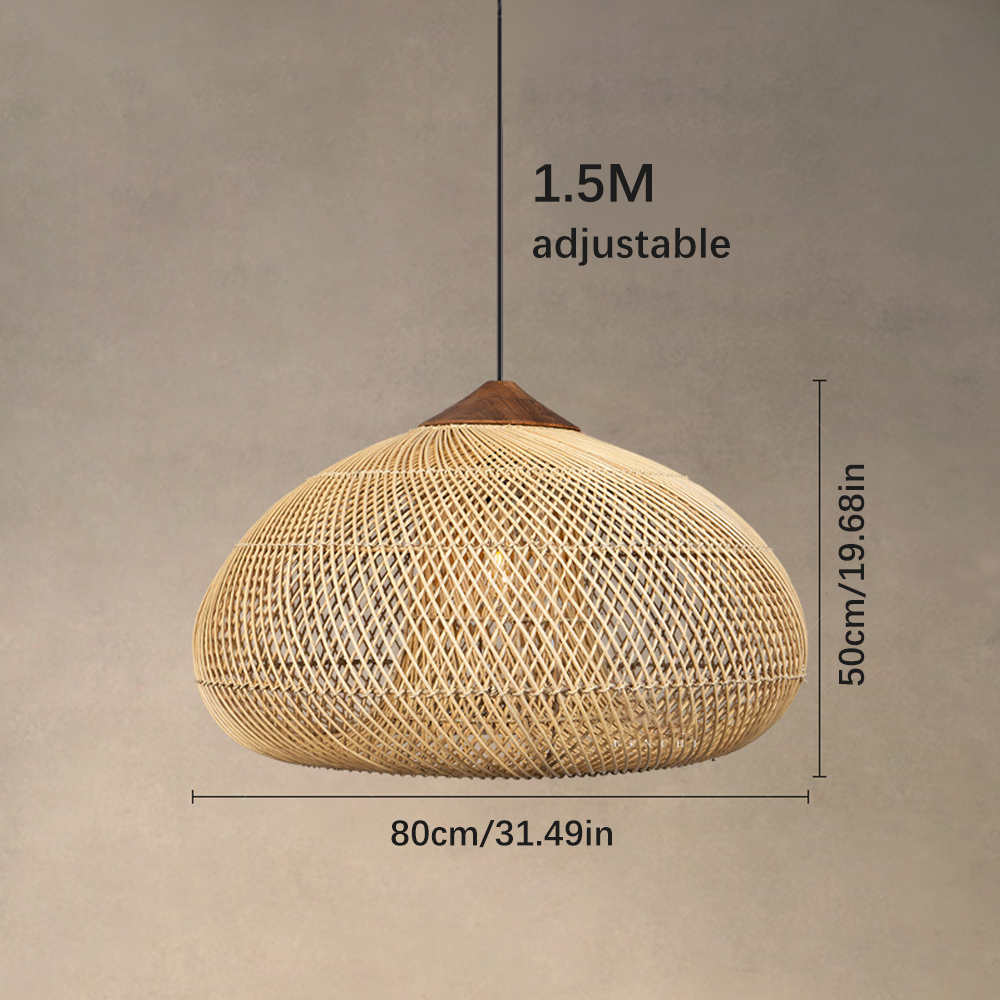 Japanese Style Wabi-sabi Style Rattan Pendant lampshade