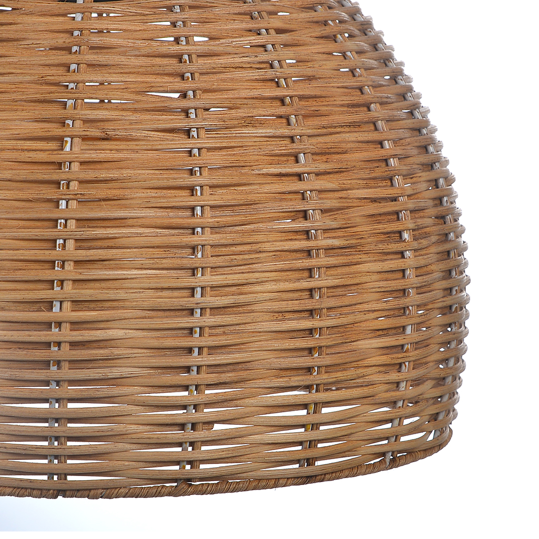 Boho Round Basket Handemade Bamboo Pendant Light