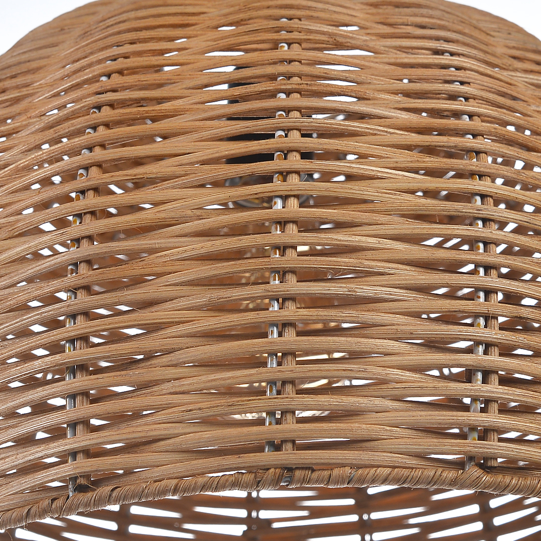 Boho Round Basket Handemade Bamboo Pendant Light