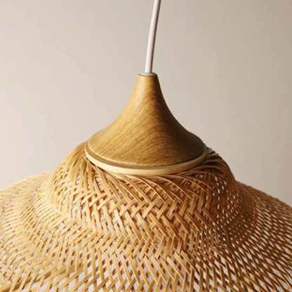 Asian Decor Bamboo Handmade Woven Hanging Lights Pendant Lamp-labpiecesign