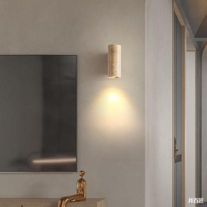 Japanese Wabi-sabi Style Yellow Cave Stone LED Wall Light-labpiecesign