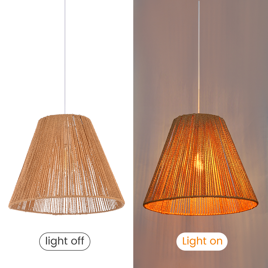 Bohemian Style Hemp Rope Pendant Light For Kitchen-labpiecesign