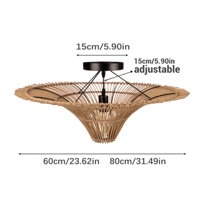 Wabi-sabi Japanese style  Pendant Light Rattan Ceiling Lampshade-labpiecesign