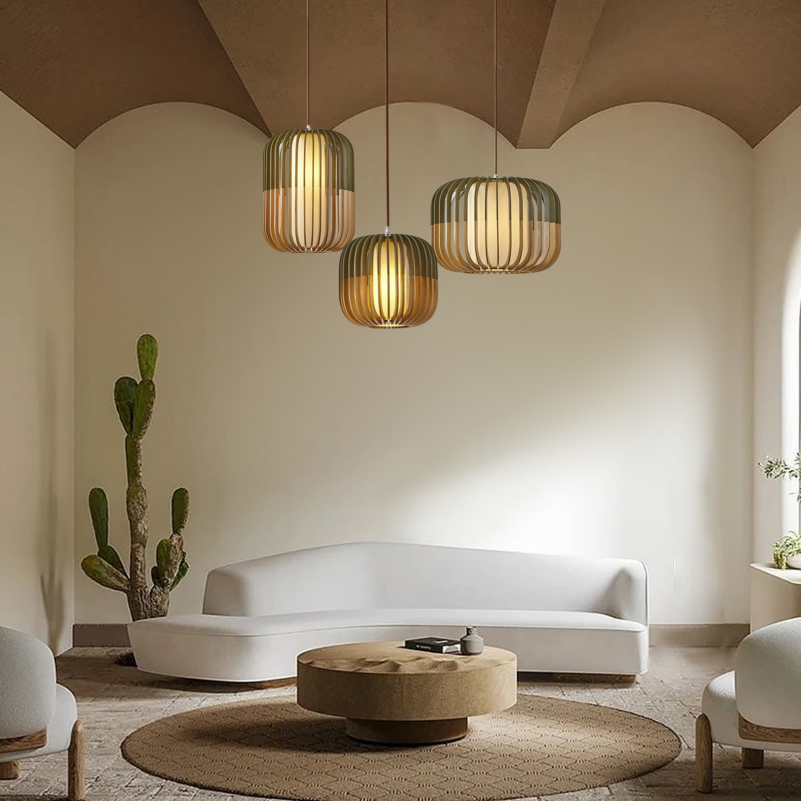 Natural Spectrum Colorful Wood Pendant Lamp-labpiecesign