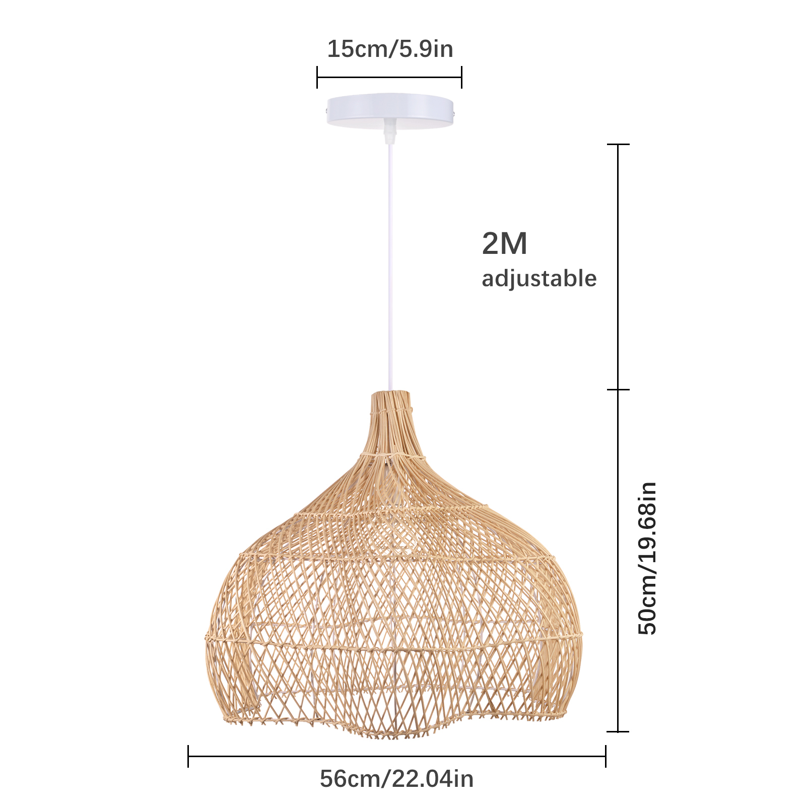 Wicker Pendant Shade outdoor rattan lamp -labpiecesign