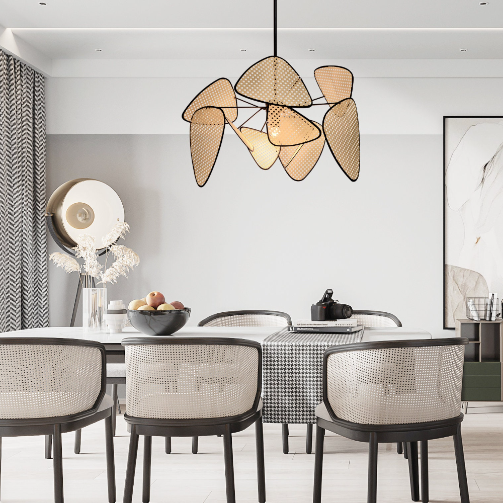 Japanese Rattan Hanging Light Retro Light Fixture-labpiecesign