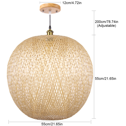 Bamboo Woven Chandeliers Decorative Pendant Lampshades-labpiecesign