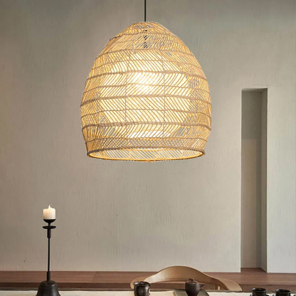 Luminaria Rattan Basket Pendant Light Romantic Rattan Chandelier-labpiecesign