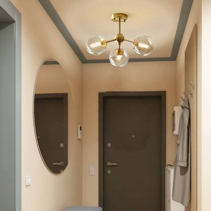 Modern Brass Bubble Pendant Light Metal Round 3/5 Heads Ceiling Light Fixture-labpiecesign