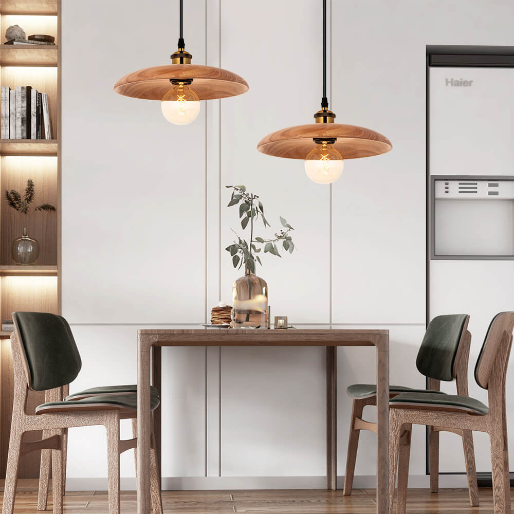 Nordic Wood Pendant Light Retro Lamp Creative Solid Wood chandelier