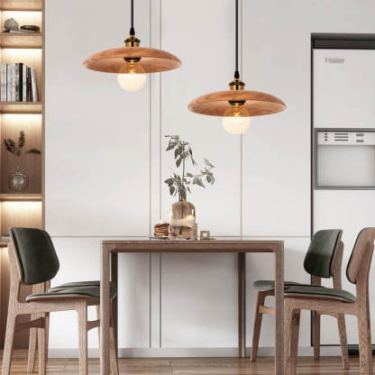 Retro Solid Wood Pendant Light-labpiecesign