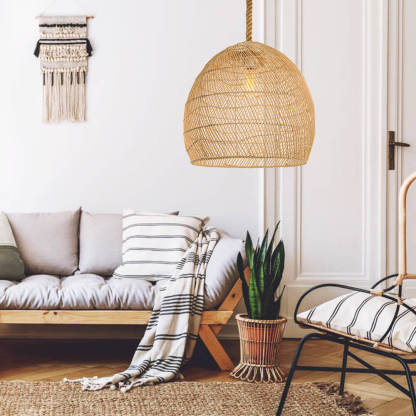 Rattan Hanging Light Shades Pendant Lamp For Living Room-labpiecesign