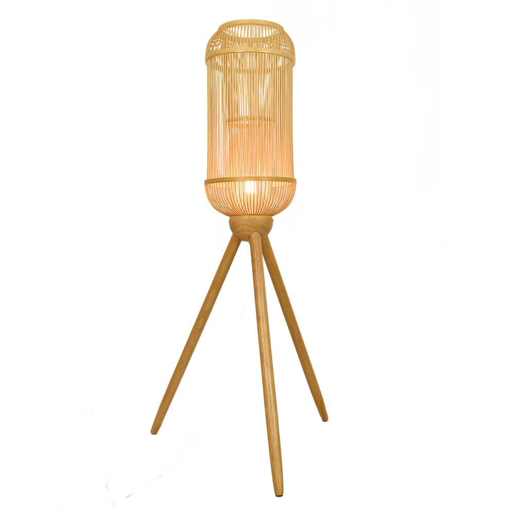 Handmade Tripod Bamboo Floor Lamplabpiecesign