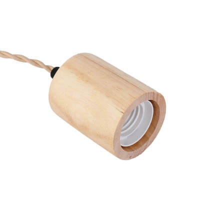 Vintage Style wood Pendant Light Cord Kits US Plug Switch E27 Vintage Lamp Holder for Simple Hanging Lamp Decor-labpiecesign