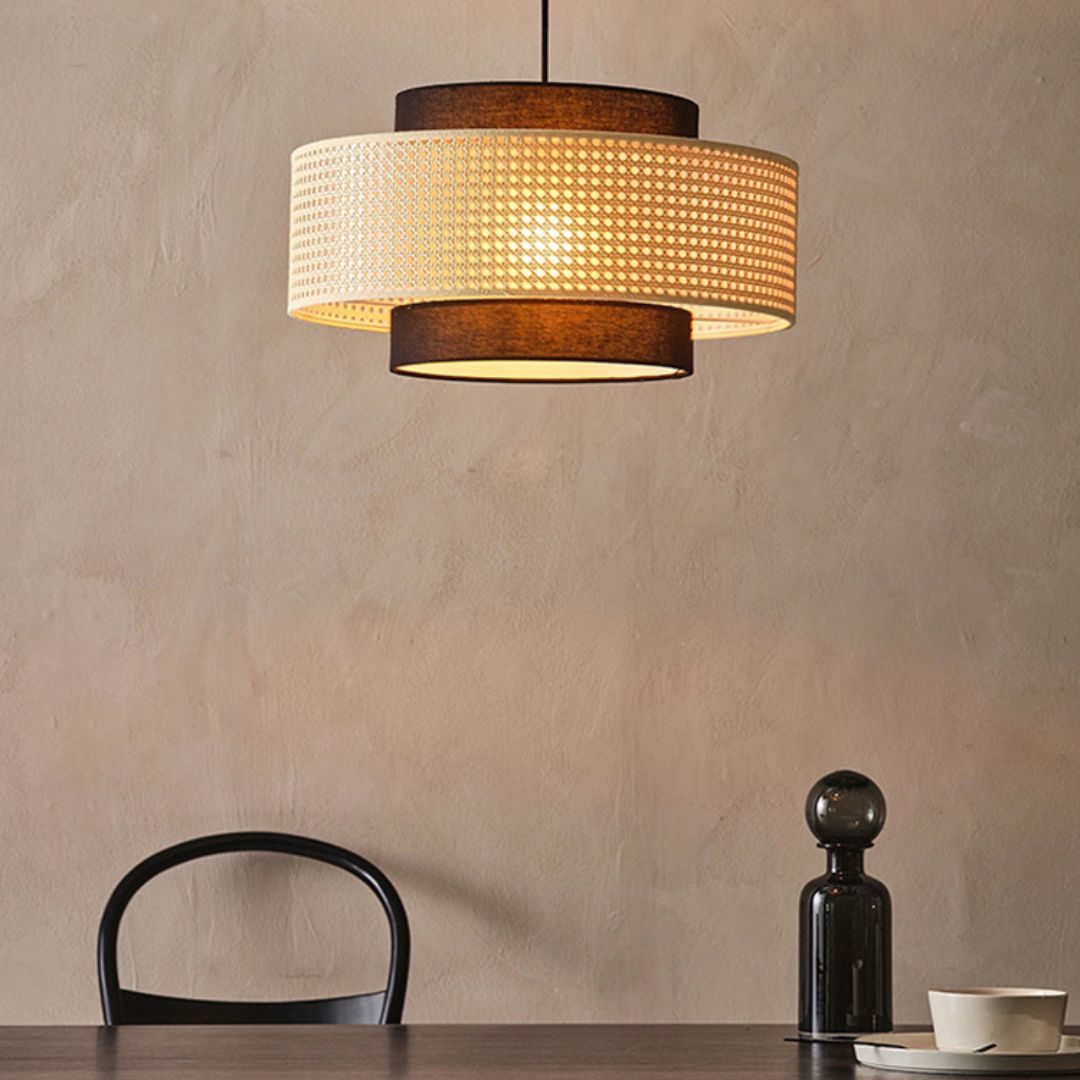 Creative Weaving Lamps Hanging Rattan Pendant Light -labpiecesign