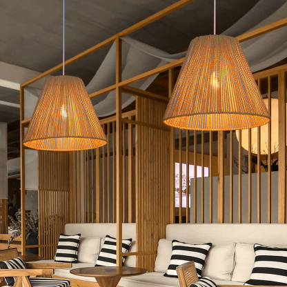Bohemian Style Hemp Rope Pendant Light For Kitchen-labpiecesign