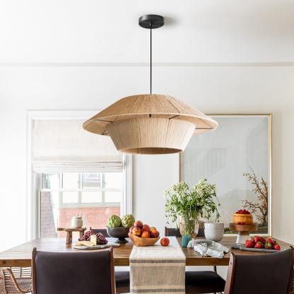 Wabi-Sabi Style Japanese Retro Hemp Rope Pendant Light-labpiecesign