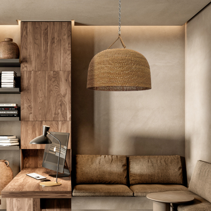 Japanese Wabi-sabi Restaurant Rope Pendant Light-labpiecesign