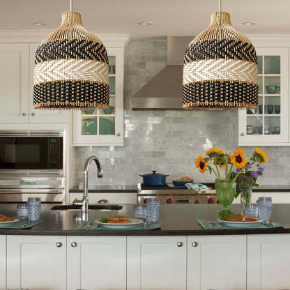 Java Rattan Pendant Light. High Quality Bamboo Wicker Hanging Light-labpiecesign