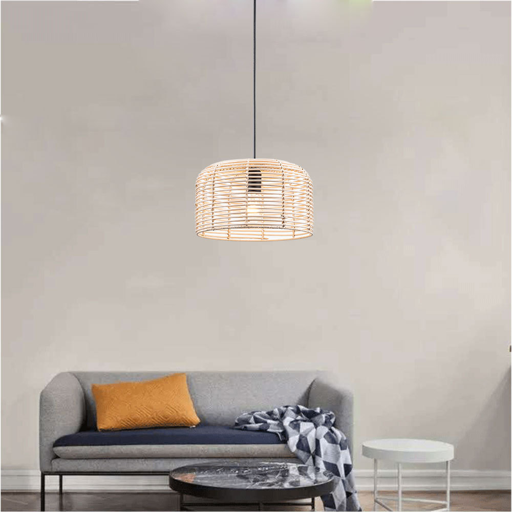 Modern rattan pendant light living room lantern rattan chandelier shadeslabpiecesign