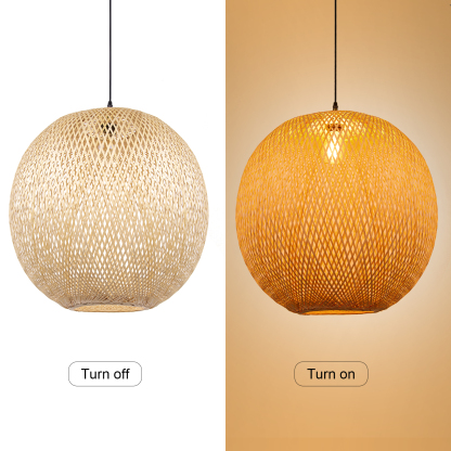 Bamboo Woven Chandeliers Decorative Pendant Lampshades-labpiecesign