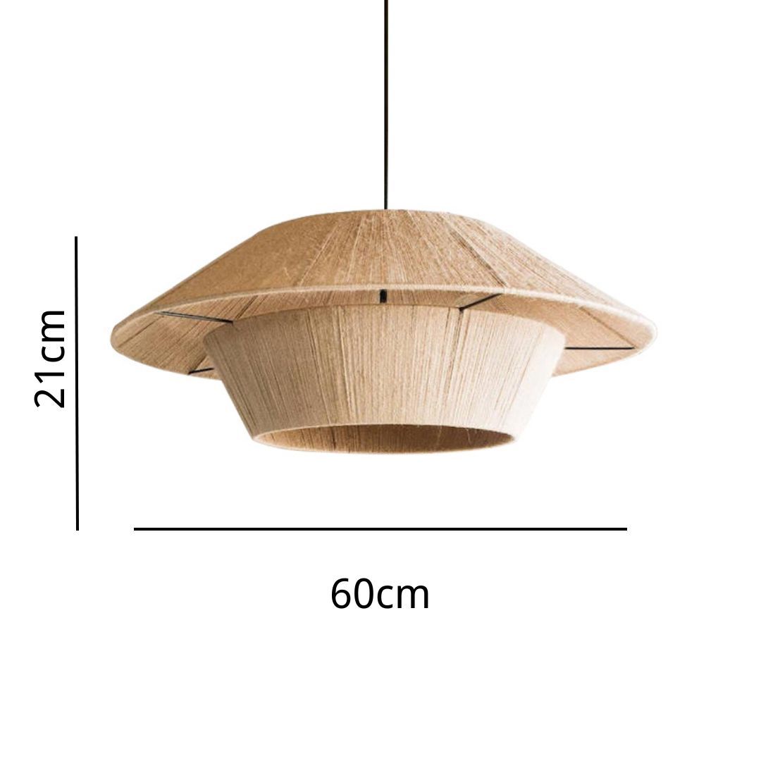 Wabi-Sabi Style Japanese Retro Hemp Rope Pendant Light-labpiecesign