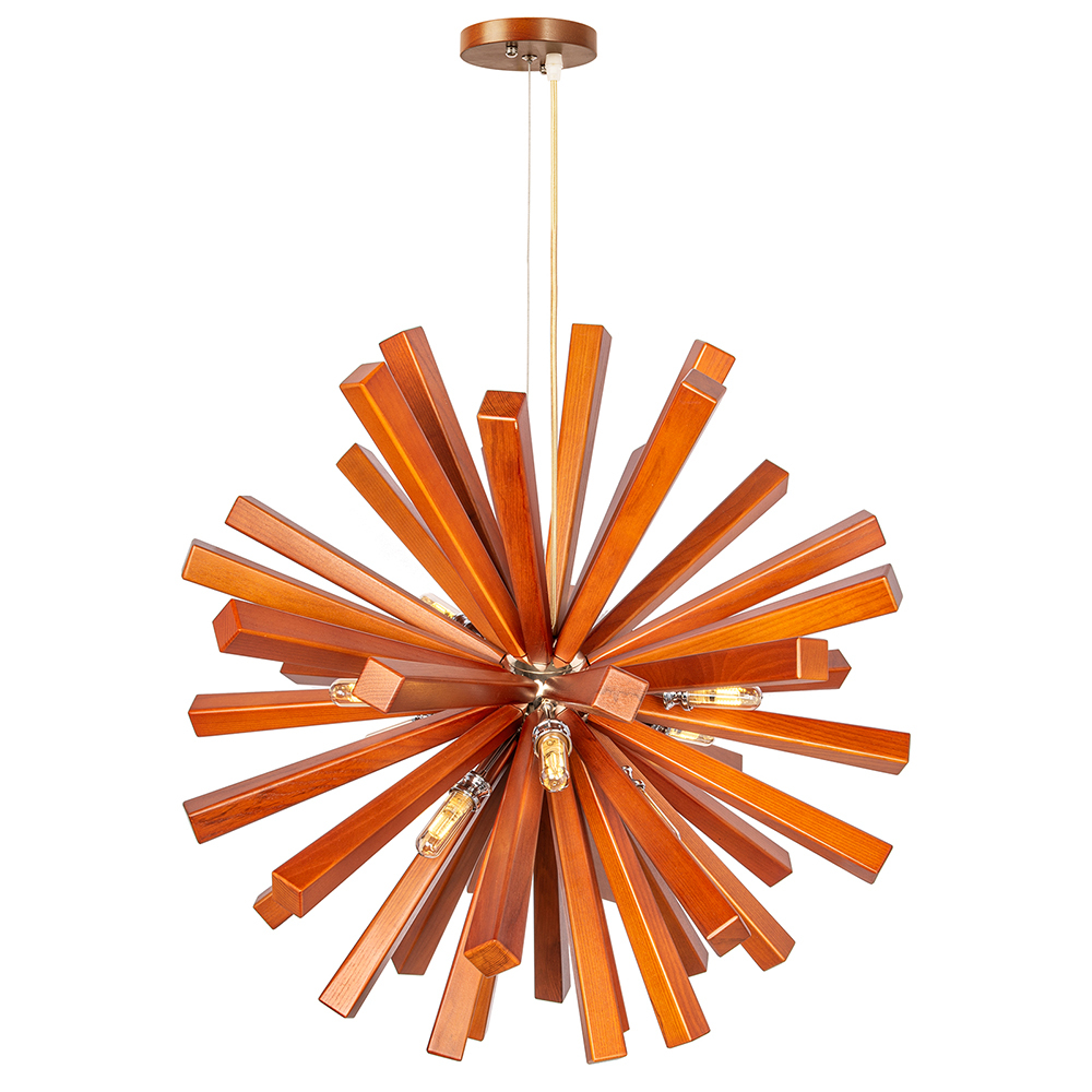 Nordic Creative Wooden Chandelier Flower-Shaped Dandelion Pendants Lights-labpiecesign