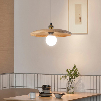 Retro Solid Wood Pendant Light-labpiecesign