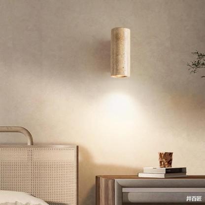 Japanese Wabi-sabi Style Yellow Cave Stone LED Wall Light-labpiecesign