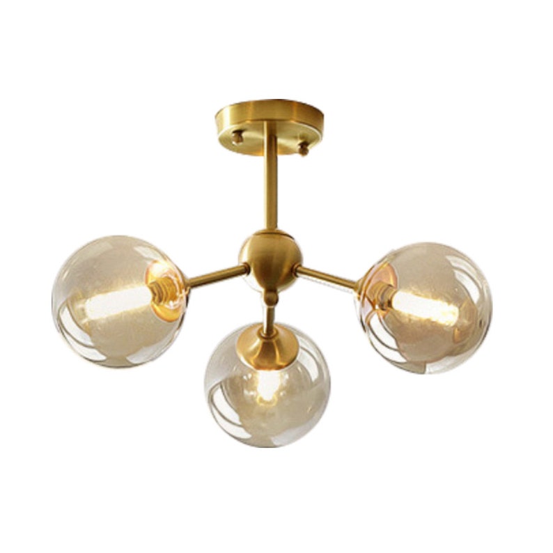 Bubble Pendant Light Modern Brass Chandelier Metal Ceiling Light Fixture