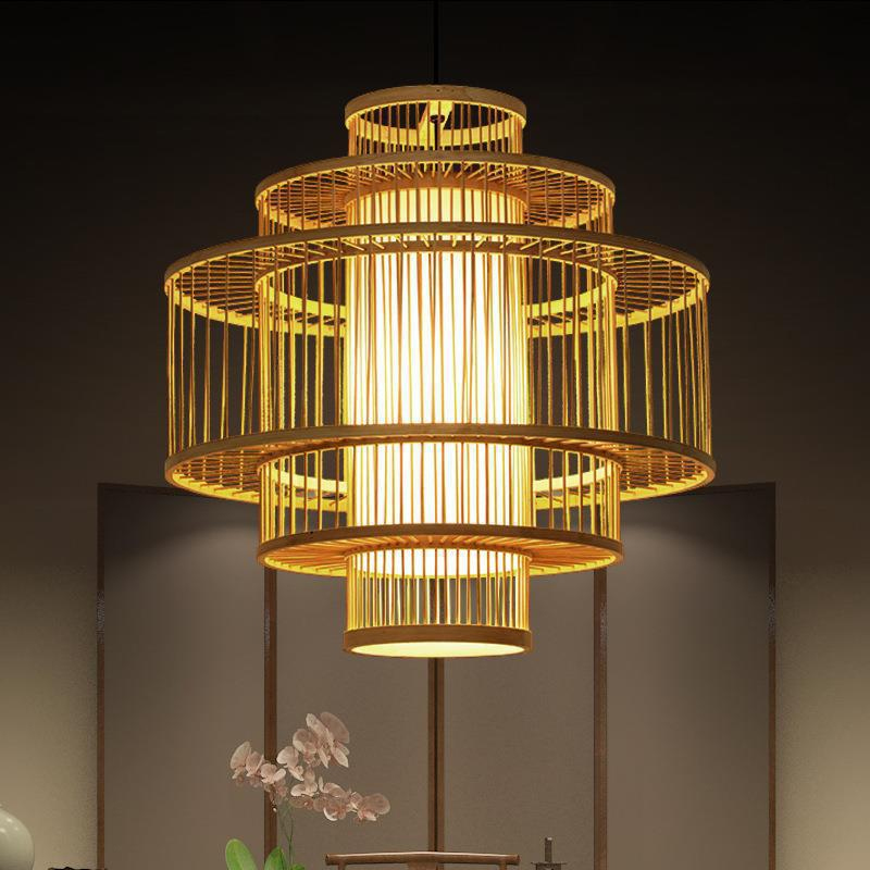 New Japanese Lamp Bamboo Art Pendant Light