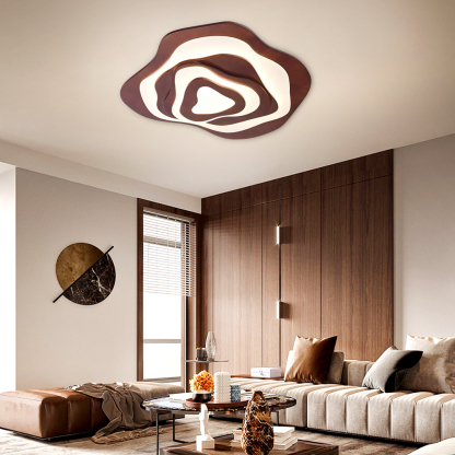 Irregular Solid Wooden Ceiling Light For Living Room-labpiecesign