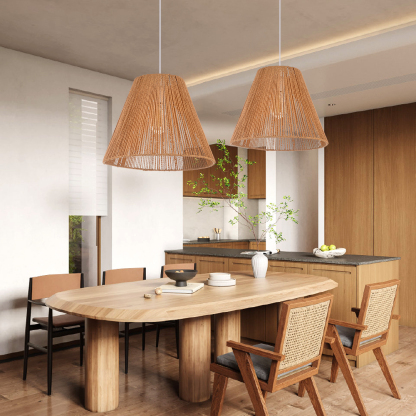 Bohemian Style Hemp Rope Pendant Light For Kitchen-labpiecesign