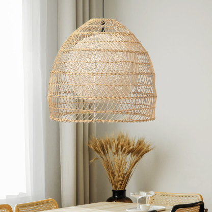 Luminaria Rattan Basket Pendant Light Romantic Rattan Chandelier-labpiecesign