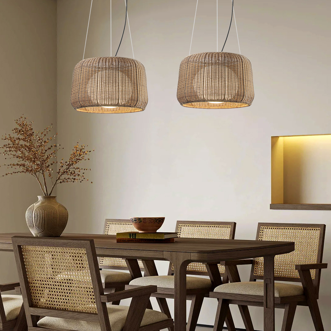 Art Japanese Rattan Pendant  Light Outdoor Waterproof Rattan lamp