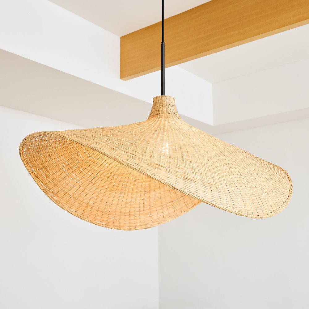 Hat-shaped Shade Classic Woven Pendant